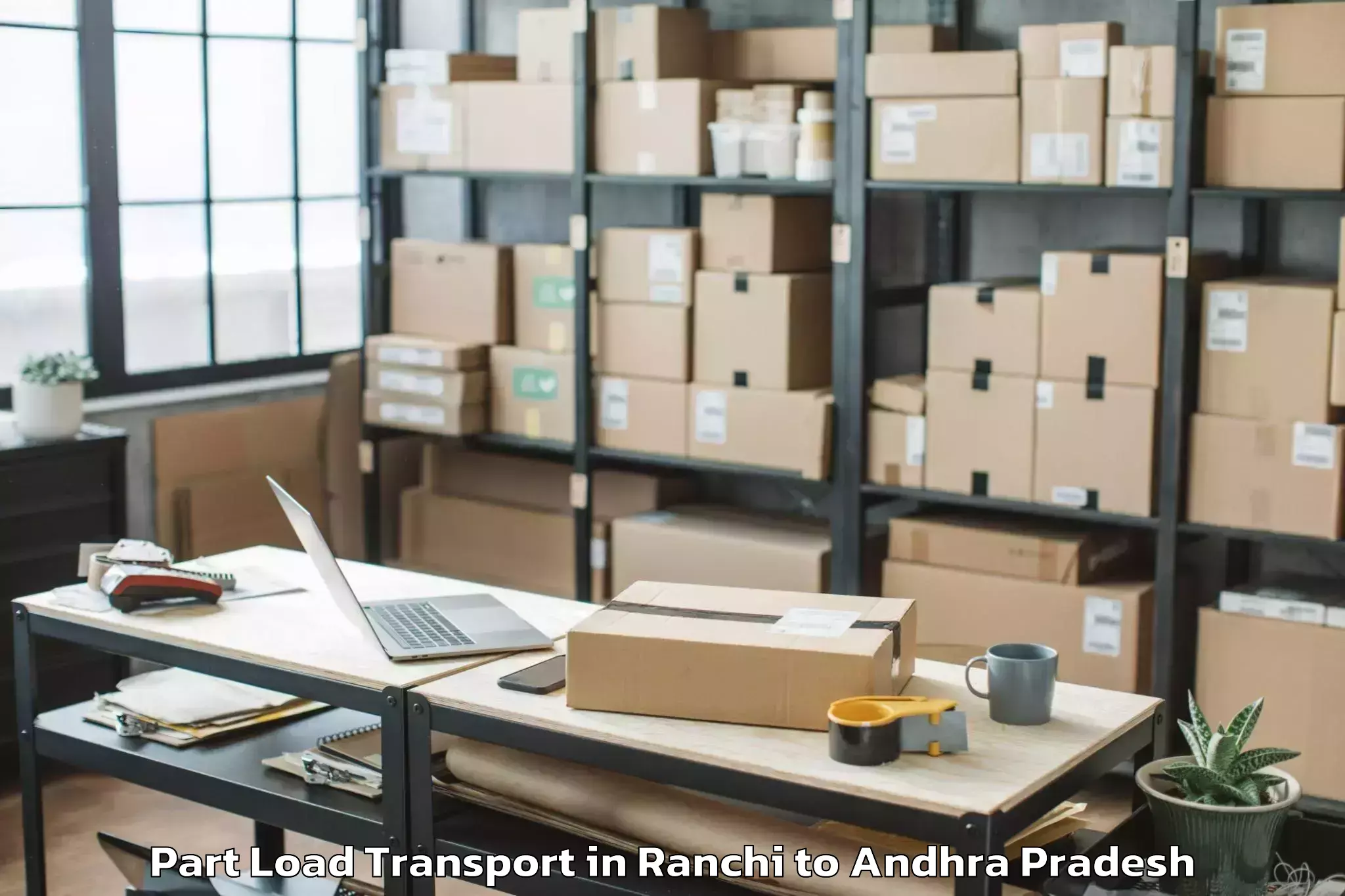 Ranchi to Ellore Part Load Transport Booking